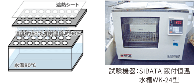 試験機器：SIBATA 窓付恒温 水槽WK-24型