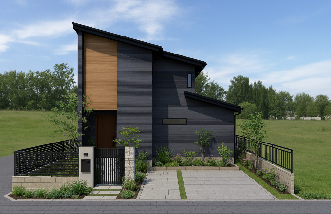 【完成見学会】グレー×ウォールナットの高級モダンハウス