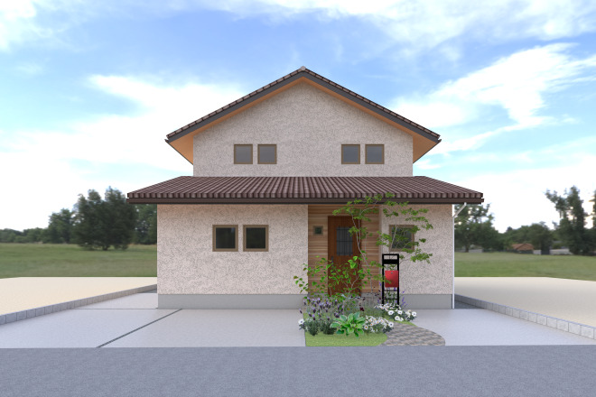 【完成見学会】吹き抜けのあるやさしい塗り壁の家