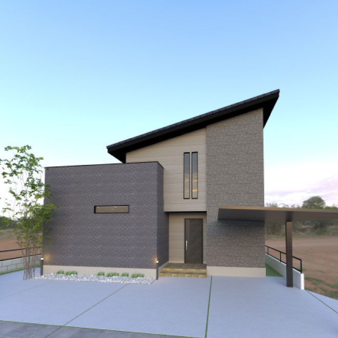 【完成見学会】2.6m天井高の開放感あふれるグレージュデザイン住宅