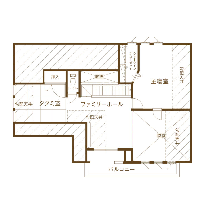 店舗兼住宅モデルハウス kinari 2F 平面図